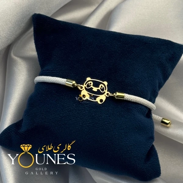 دستبند پاندا مینیمال طلا لیزری